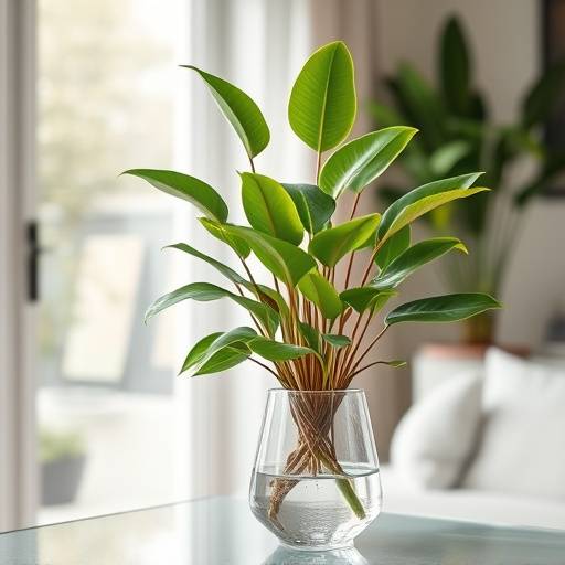 Planta Zamioculcas Zamiifolia em um vaso moderno.